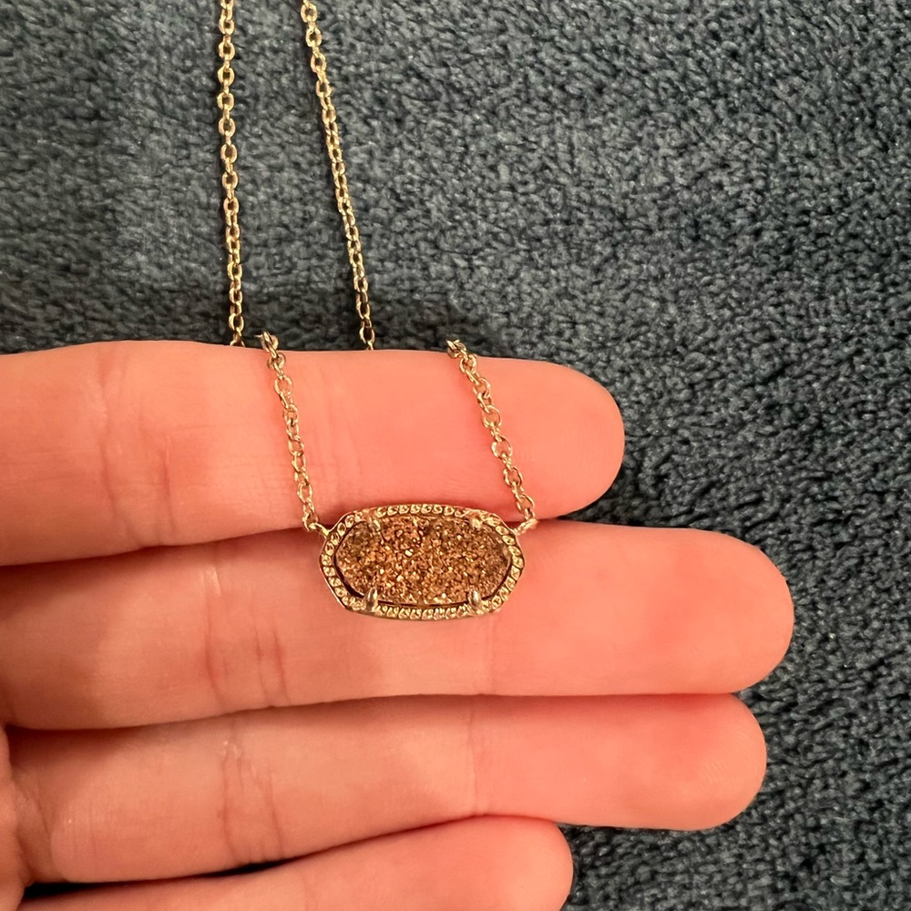 Kendra Scott Rose Gold drusy necklace